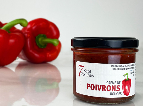 Sept Collines - Tartinable apéritif - Crème De Poivrons Rouges 100 g