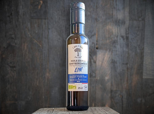 Elevage de Cochons en Forêt et Produits du Terroir Jurassien - Huile de Lin 25cl - Bio