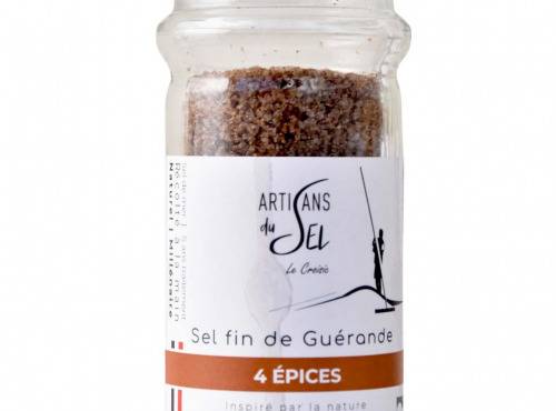 Artisans du Sel - Sel fin de Guérande 4 Épices – Moulin Rechargeable – Cannelle, Muscade... | Artisans du Sel