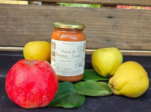 Le verger bio de Quinsac - Purée de pomme/coing 370gr BIO et DEMETER
