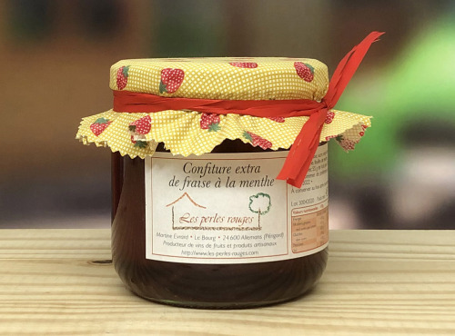 Les Perles Rouges - Confiture Extra De Fraise Menthe