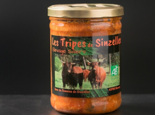 Domaine de Sinzelles - Tripes Cuisinées de Bœuf Race Salers BIO - Bocal de 700 g