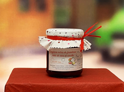 Les Perles Rouges - Confiture Extra De Framboise Noix De Coco À La Vanille Bourbon