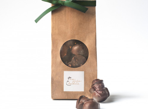 Mon jardin chocolaté - Bonhommes à croquer chocolat noisettes au lait