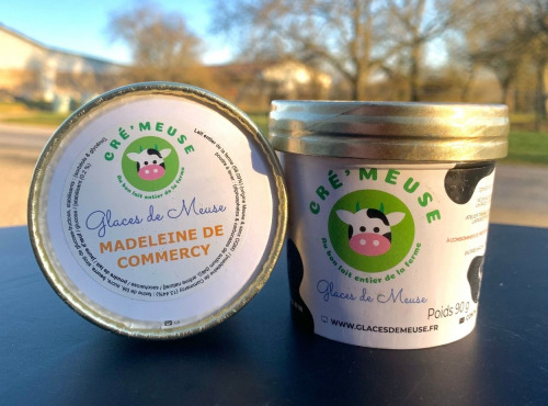 Glaces de Meuse - Lot 24 x P'tit Pot "Madeleine de Commercy" - Crème glacée (90gr)
