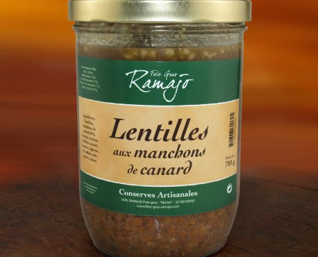 Maison Ramajo - Lentilles aux manchons de canard 700g