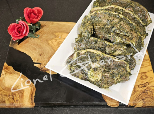 Boucherie Charcuterie Traiteur Lionel Ghérardi - Tranche de Gigot d'Agneau marinée ail des ours x 2