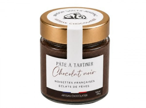 Maison Sailler Berthaz - Pâte à tartiner chocolat noir noisettes françaises & éclats de fèves de cacao