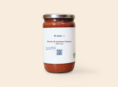 Omie - DESTOCKAGE - Purée de pomme fraise - 660 g