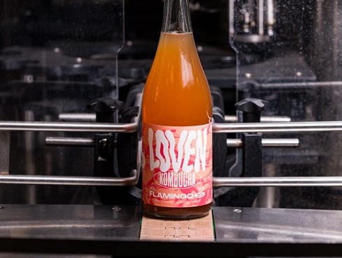 LOVEN Crew - Brasserie L'Indispensable - Kombucha Flamingo 25 (Fraise, Pomelo & Basilic) - 3x75cl