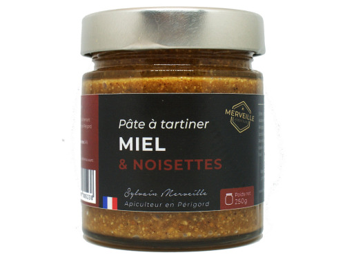 Merveille Apiculture - Pâte À Tartiner Miel & Noisettes x 6