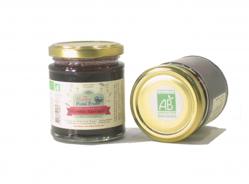 La Ferme des petits fruits - Confiture Biologique Extra de Myrtilles Sauvages 200g