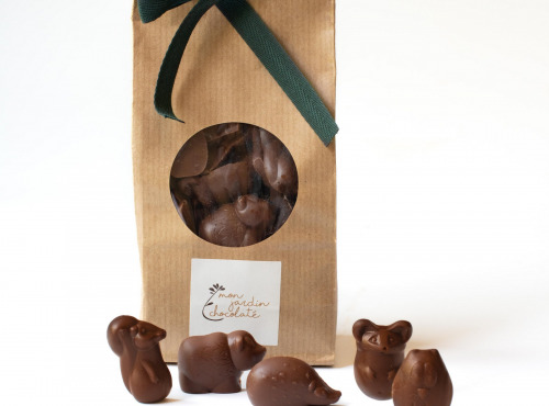 Mon jardin chocolaté - Sachet de 50 petits animaux chocolat au lait