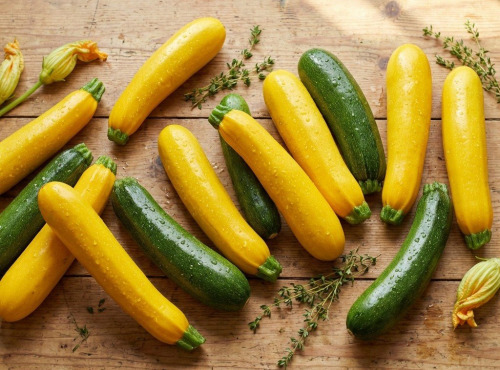 Nature et Saveurs - Ferme Aquaponique et Permacole Astérienne - Courgettes Allongées Jaune et/ou Verte – Fraîches du Périgord