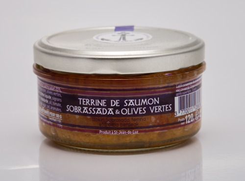 ONAKE - Le Fumoir du Pays Basque - Terrine de Saumon Sobrassada et olives vertes