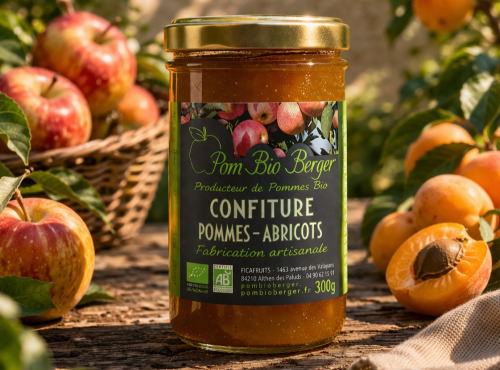 Pom Bio Berger - Confitures Pommes-Abricots Bio