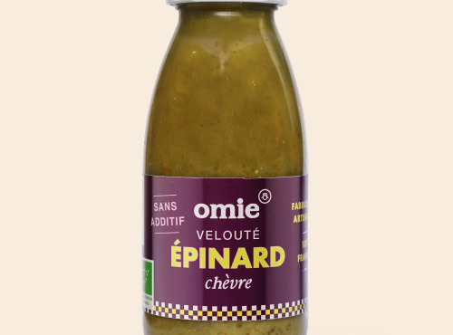 Omie - Velouté d'épinard chèvre bio - épinards français issus d'une filière équitable - 25 cl