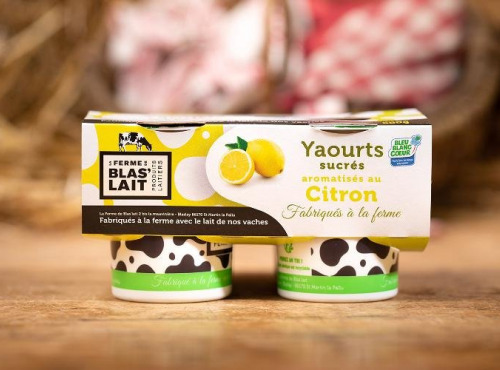 La Ferme de Blas'Lait - Yaourts Sucrés aromatisés au Citron x4