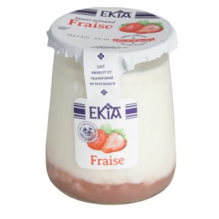 Bastidarra - Ekia - Yaourts bi couche Fraise - 4 Pots