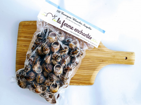 La Ferme Enchantée - [OFFRE PRO] Escargots Petits Gris Blanchis dans leur Coquille 7 poches de 100