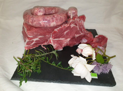La Ferme du Montet - Colis de Porc Noir Gascon BIO - 3 kg