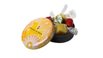 Maison Le Roux - Boîte Dentelle Jaune et ses Caramels Plein Fruits