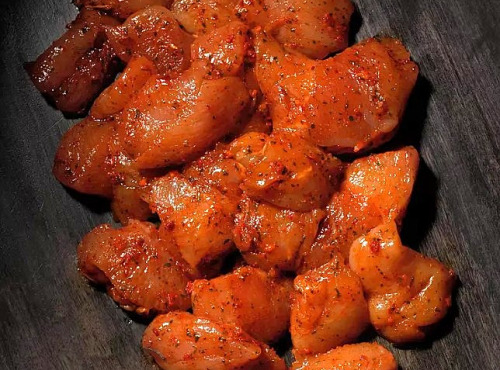 Ferme des Hautes Granges - Emincé de dinde au piment d'espelette pour plancha/pierrade - 1kg