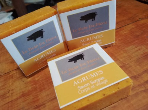 Le Noir du Picou Elodie Ribas - savon sur gras aux saindoux parfum AGRUME