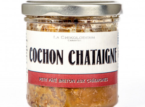 La Chikolodenn - Petit pâté breton à la Châtaigne 80g, idéal à offrir ou à s'offrir