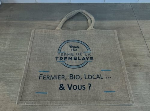 Ferme de La Tremblaye - Sac Cabas en Toile de Jute Ferme de la Tremblaye