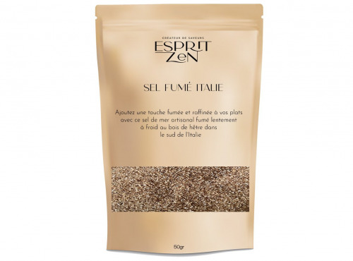 Esprit Zen - Sel Fumé Italie - Sachet refermable de 50G