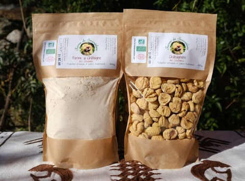 Nogales - Lot "salé" : Farine de châtaigne Bio 500g, Châtaignons Bio 500gr