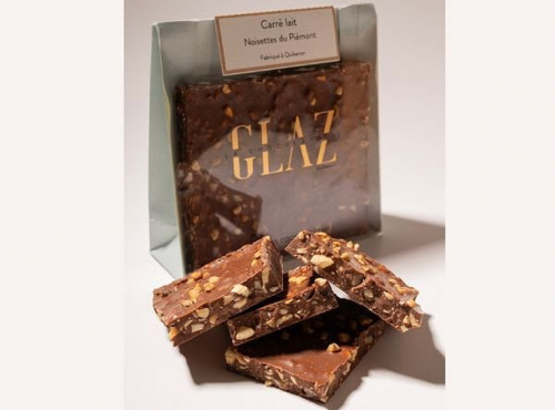 Glaz la chocolaterie de la presqu’île - Carré chocolat noisettes lait