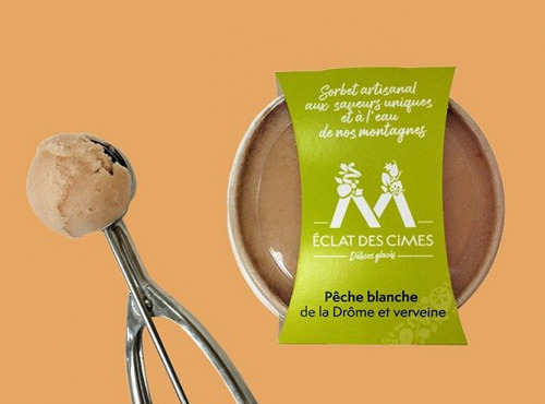 Eclat des cimes - Sorbet Pêche blanche de la Drôme et verveine 440 ml