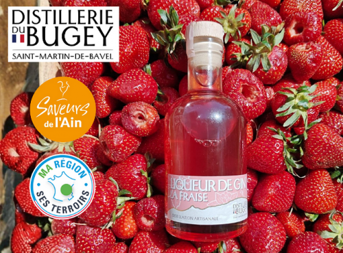 Distillerie du Bugey - Liqueur de gin à la fraise 20cl