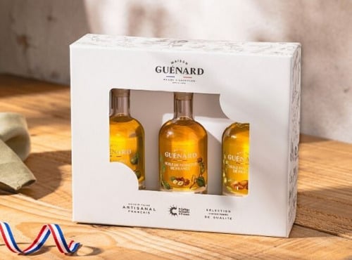 Huilerie Maison Guénard - COFFRET CADEAU 100 % Français - 3x9 CL NOIX/NOISETTE/AMANDE
