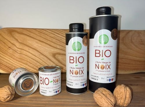 La Noyeraie des Borderies - HUILE VIERGE DE NOIX BIO 1ère PRESSION À FROID - 50 cl