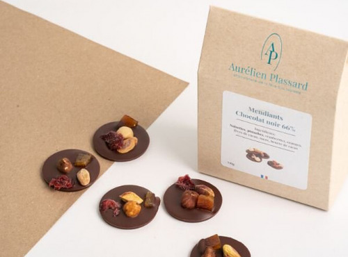 Aurélien Plassard Chocolatier - Mendiants noir 66%