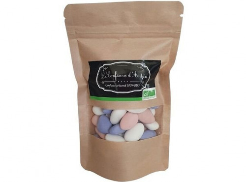 La confiserie d’antan 100% bio - Dragées 40% d'amandes assortiments - 180 gr