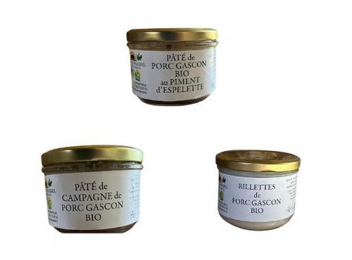 Ferme du Roussel - Coffret découverte 3 patés de porc gascon