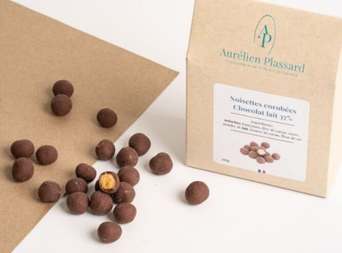Aurélien Plassard Chocolatier - Noisettes enrobées lait 37%