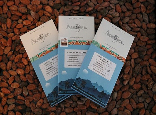 Acaoyer - Coffret de 3 grandes tablettes chocolat Lait