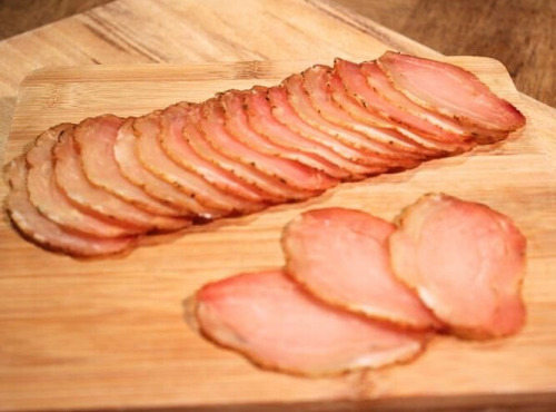 Les Jambons de Lessay - Bacon fumés et séchés en tranches 80g x 5 unités