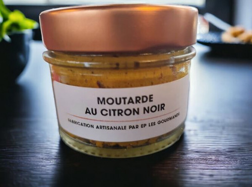 La table noire Eperluette - Moutarde au citron noir 100g