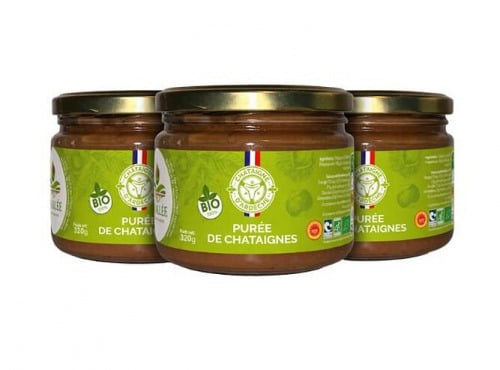 La vallée des châtaigniers - lot de 3 pots Purée de châtaignes BIO Ardèche