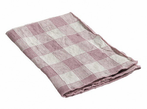 Maison de Vacances - Serviette Bourdon - Toile Mimi Vintage Vichy rose zizi - 43x43