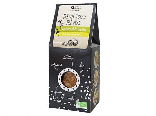 Biscuiterie des Vénètes - Toast blé noir mutli graines citron gingembre