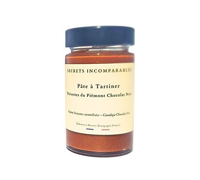 Secrets Incomparables - Pâte à Tartiner Noisettes du Piémont IGP Chocolat Noir 200g