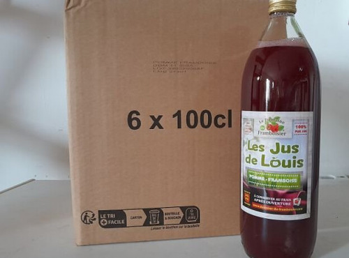 Le Domaine du Framboisier - Les Jus de Louis Pomme/Framboise 100% Pur Jus 6 x 1L