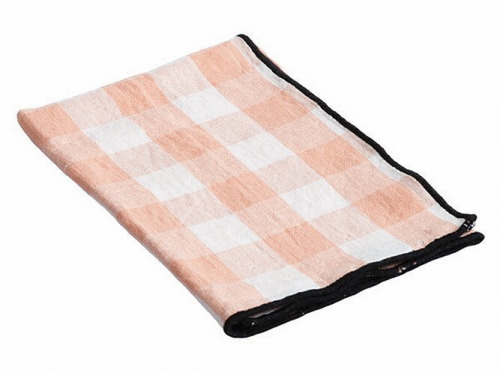 Maison de Vacances - Set de table Bourdon - Toile Mimi Vichy melon noir - 35x50